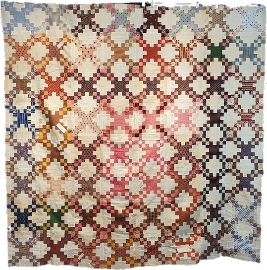 Antique Quilt Top c1870 White House Steps NH (1 of 12)