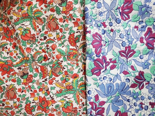 2 Vintage Fabrics c1940s Yardage (1 of 3)