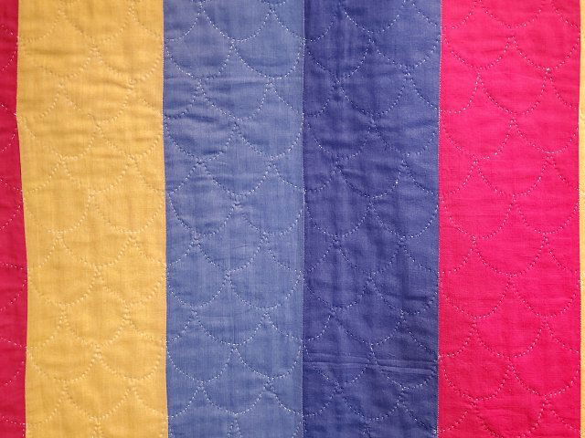 Antique c1900 Colorful Bars Quilt (1 of 8)