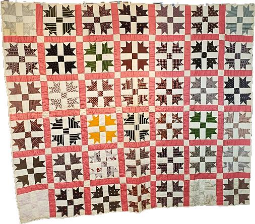 Antique Duck Paddle Pattern Quilt from NY (1 of 10)