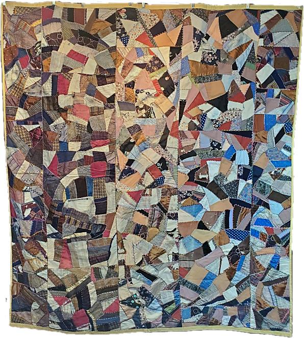Vintage Crazy Quilt with Dress Rayons (1 of 8)