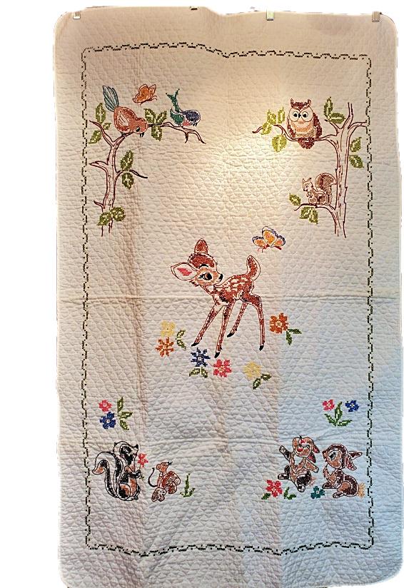 Vintage Bambi Crib Quilt (1 of 9)