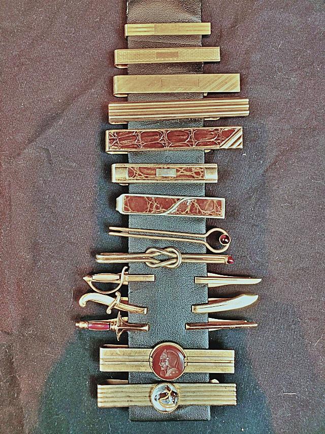 Vintage Mens Tie Bar 2- Swords, Horse, Roman (1 of 9)