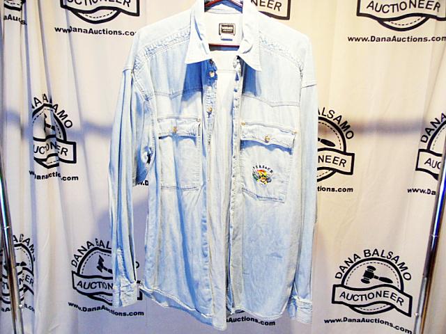 Vintage Mens Versace Denim Shirt: Vintage Mens Versace Denim Shirt size XXL