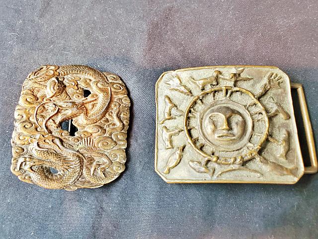 2 Vintage Mens Belt Buckles Signed (1 of 8)
