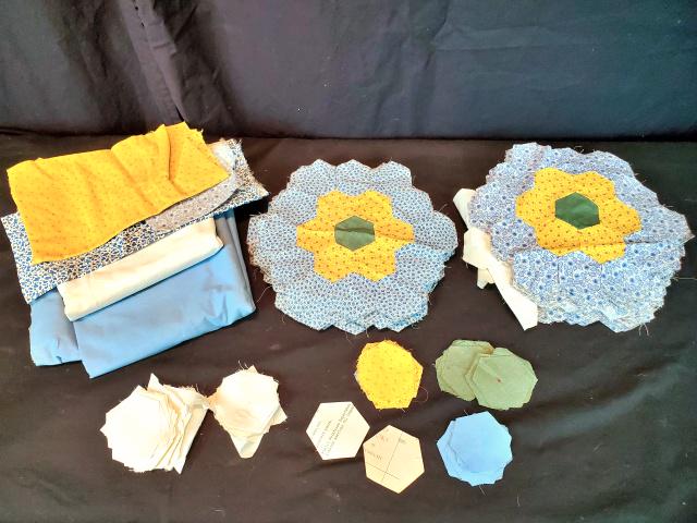 1930s Grandmother Flower Garden Quilt Blocks more (1 of 7)