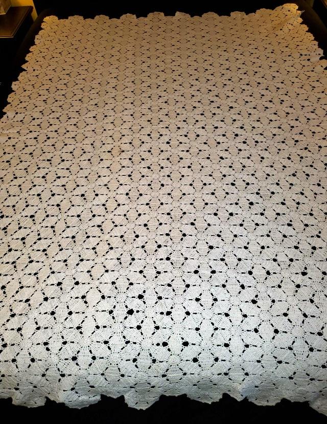 Hand Crocheted Table Cover or Baby Spread (1 of 5)
