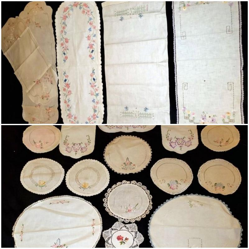 Vintage Embroidered Linen Grouping (1 of 17)