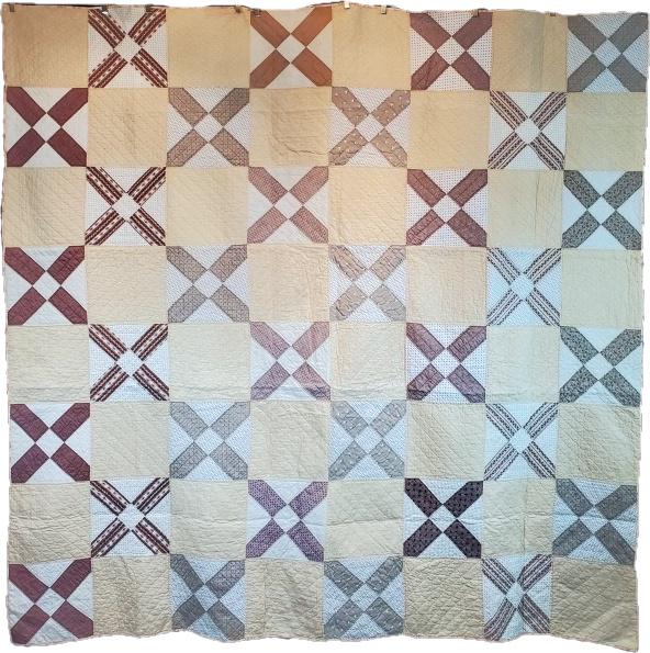 Antique c1880s Quilt - Old Italian Block (1 of 8)