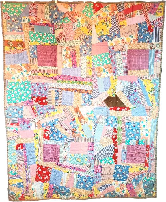 1930s Vintage Cotton Crazy Quilt Comfort (1 of 7)