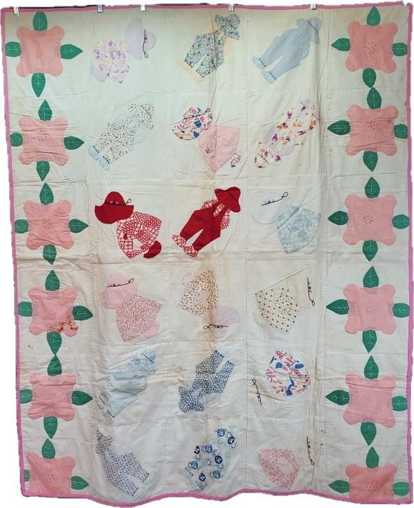 Vintage Sun Bonnet Sue and Overall Sam Quilt (1 of 8)
