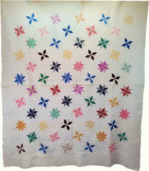 Vintage VA Quilt - Lemoyne Star 1930s (1 of 9)