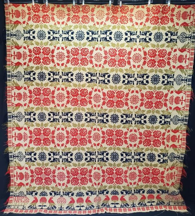 Antique 19th Century Woven Coverlet from PA (1 of 11)