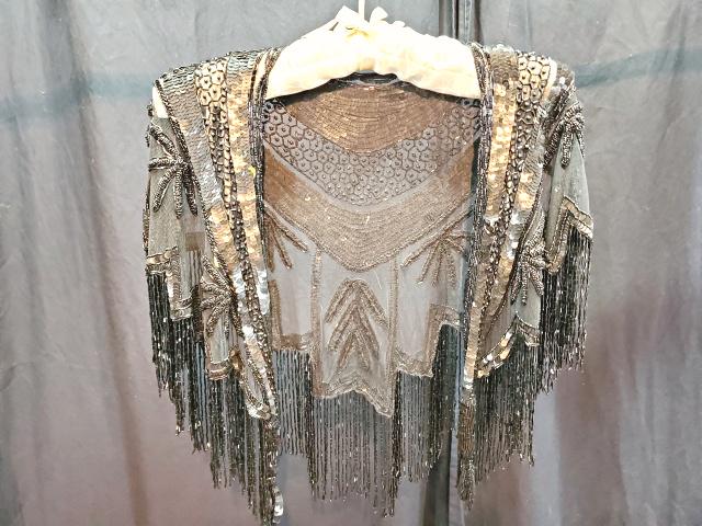 Vintage Black Sequin and Beaded Short Cape (1 of 4)