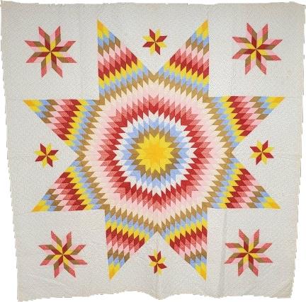 Antique Quilt - Star of Bethlehem c1900 (1 of 12)