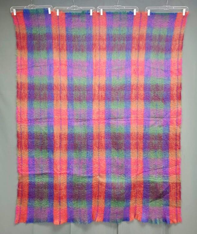 Irish Wool and Mohair Plaid Blanket (1 of 4)