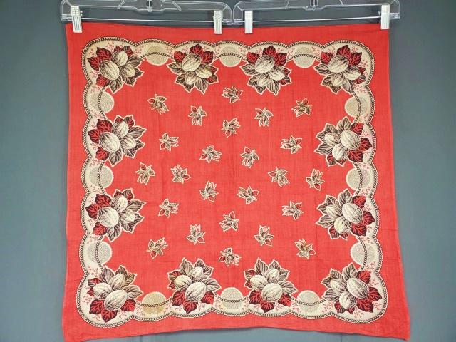 Antique Turkey Red Bandana Scarf c1890s (1 of 5)