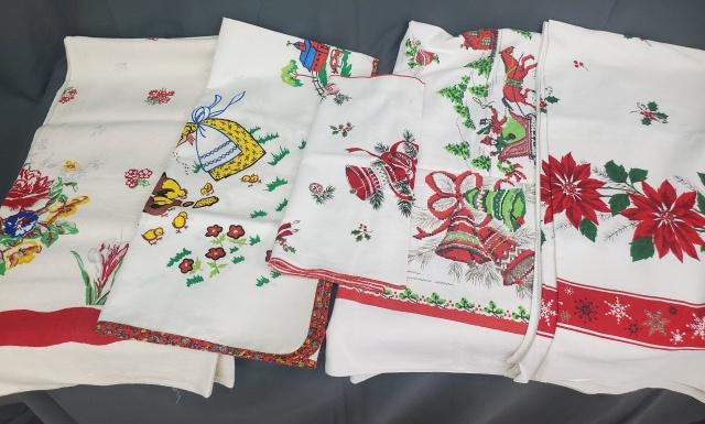 Group of 5 Vintage Printed Linens (1 of 6)