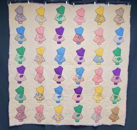 Vintage Sunbonnet Sue Unfinished Quilt (1 of 7)