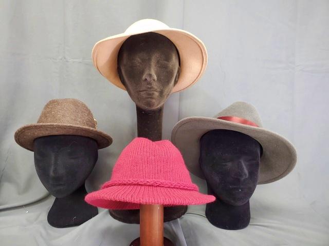 4 Vintage Ladies Hats - Felt and Knit (1 of 20)