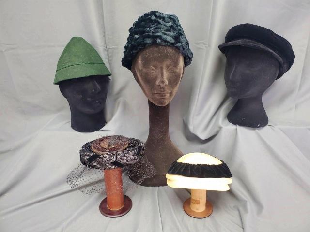 5 Vintage Ladies Hats - Pixie, Turban, Pillbox (1 of 16)