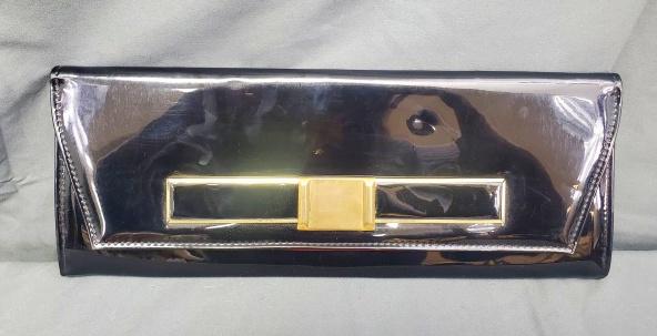 Vintage Atna Patent Leather Clutch Purse - Black (1 of 6)