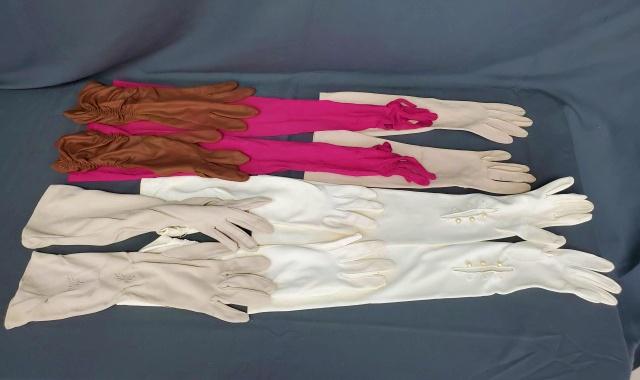 6 Pairs Vintage Ladies Long Length Gloves (1 of 13)