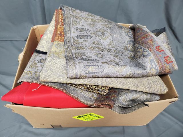 Boxlot of Vintage Textiles 19 lbs: Boxlot of vintage textiles, weighing about 19 pounds. Includes cotton, polyester, and decor weight fabrics. From the estate of a seamstress in PA from the 1950s to 1990s. Please see pictures and watch