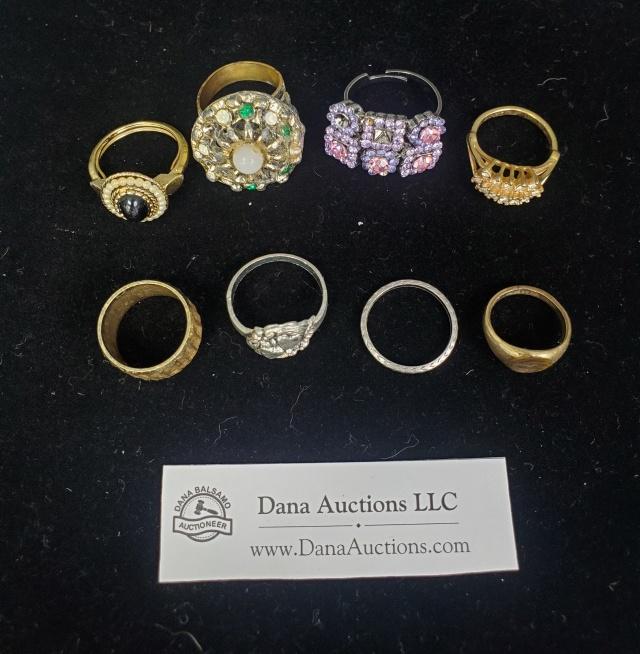8 Vintage Rings - Gold EP and Filled (1 of 8)
