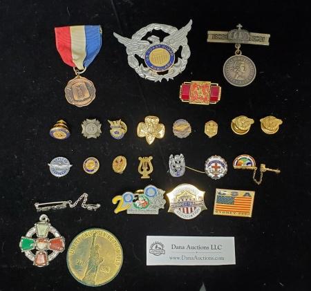 Vintage Pin and Medal Group - Sterling, Gold, more (1 of 19)
