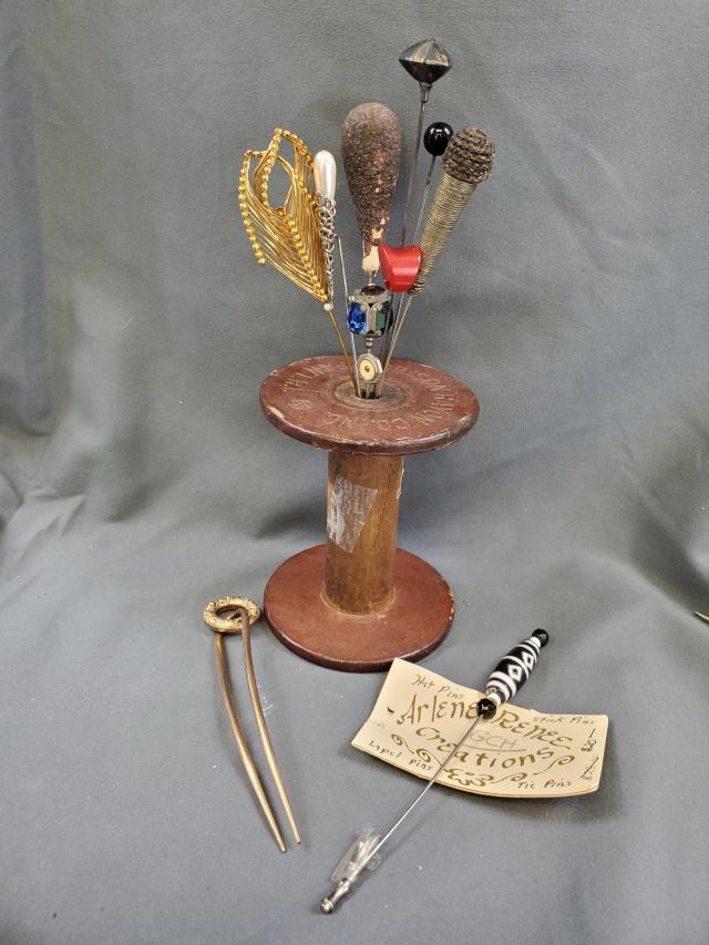 Grouping with 10 Hat Pins and Hair Comb (1 of 9)
