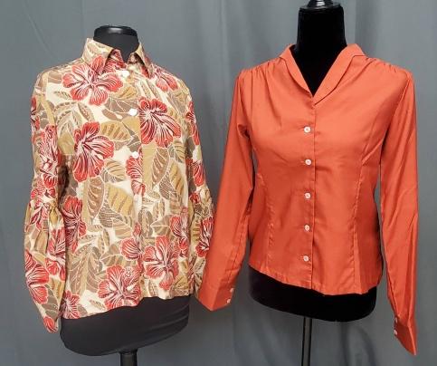 2 Vintage Ladies Silky Blouses (1 of 14)