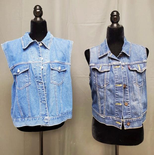 2 Ladies Denim Vests - Levis and Kikomo (1 of 7)