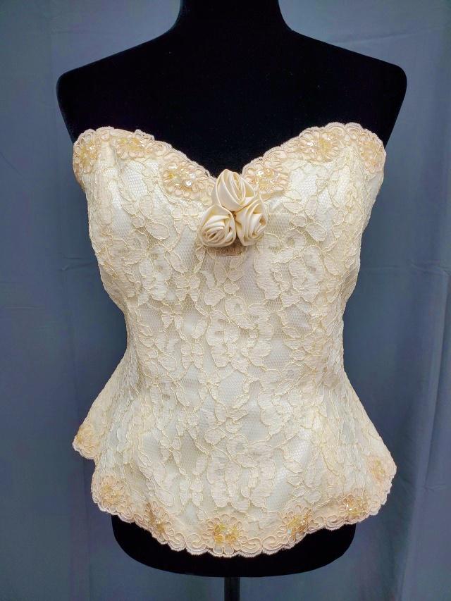 Bill Blass Evening Lace and Sequin Bustier (1 of 9)