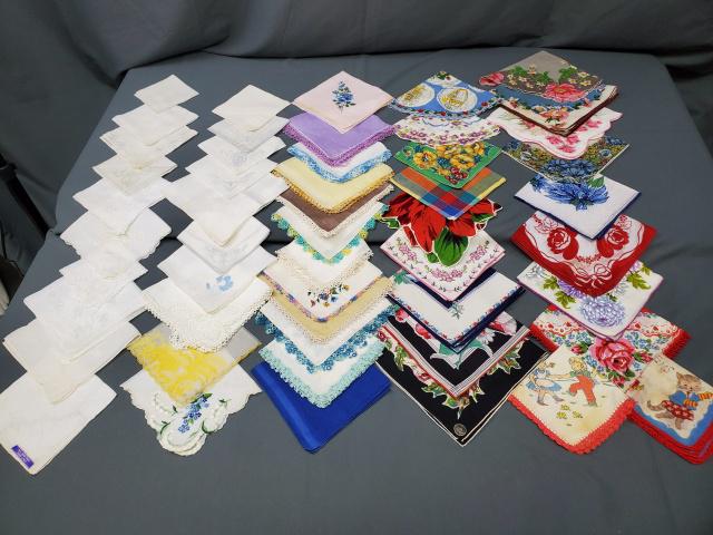 Group of 50 Vintage Handkerchiefs - B (1 of 14)
