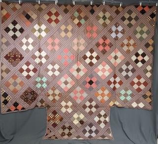 Antique 9 Patch Quilt - NH 4-Poster (1 of 13)