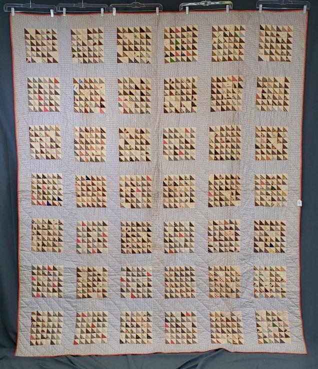 Antique Half Square Triangles Quilt (1 of 16)