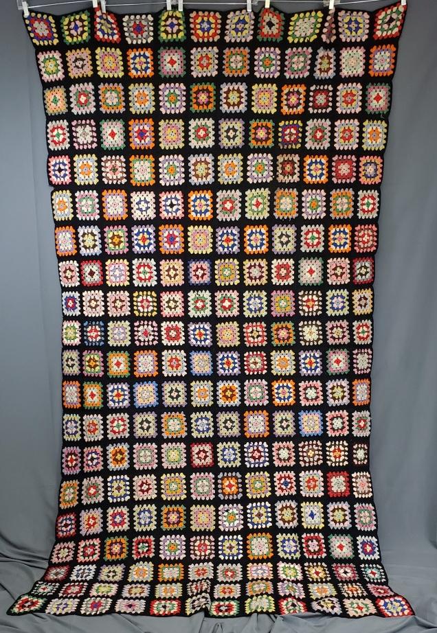 Hand Made Vintage Crocheted Afghan (1 of 4)