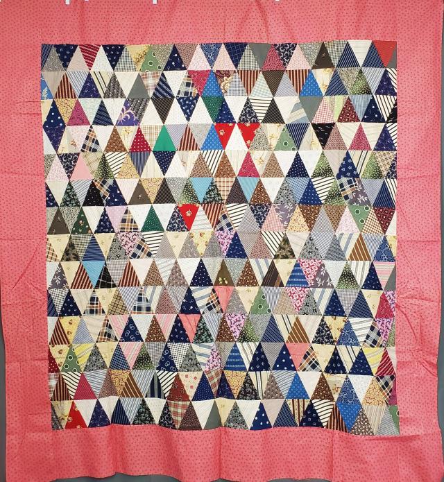 Antique Thousand Pyramids Quilt Top (1 of 10)