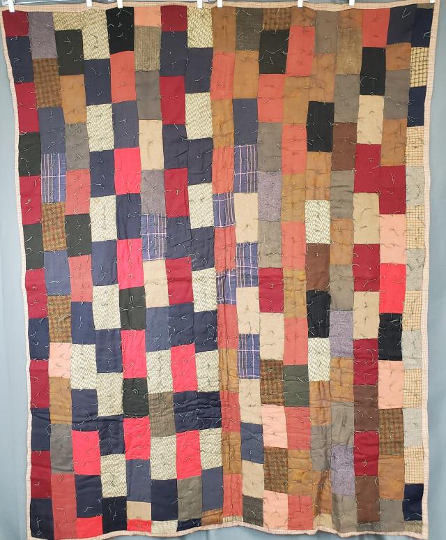 Antique Wool Brick Works Tied Quilt Comfort (1 of 8)
