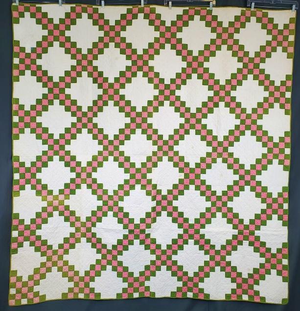 Antique Double Irish Chain - Pink, Green (1 of 10)