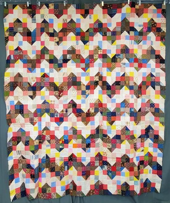 Antique Split 9 Patch Quilt Top - PA (1 of 7)