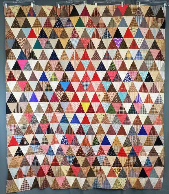 Antique 1000 Pyramids Quilt Top (1 of 11)