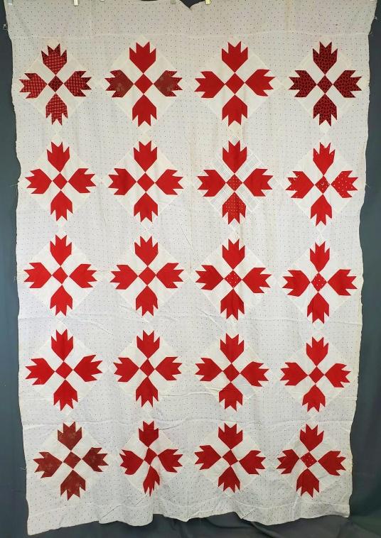 Antique Bear Paw Quilt Top (1 of 8)