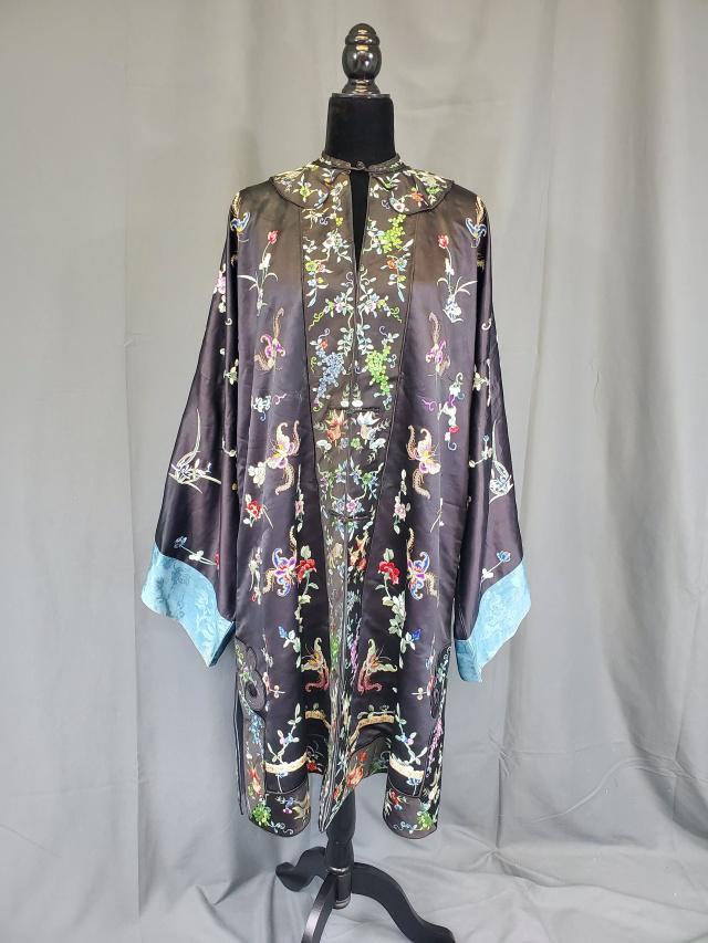 Antique Asian Hand Embroidered Silk Robe (1 of 16)