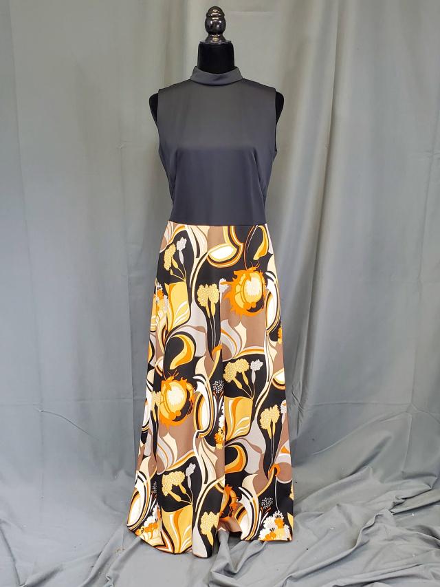 Vintage Polyester Maxi Dress - Funky (1 of 8)