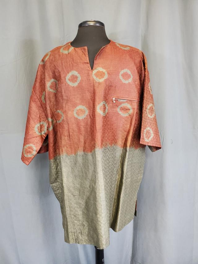 Men's Brown and Green Ethnic Tunic (1 of 6)