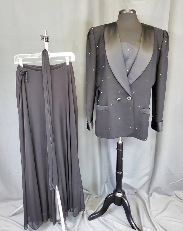 Vintage Nolan Miller Ladies Jacket and Camisole and Onyx Pants (1 of 12)