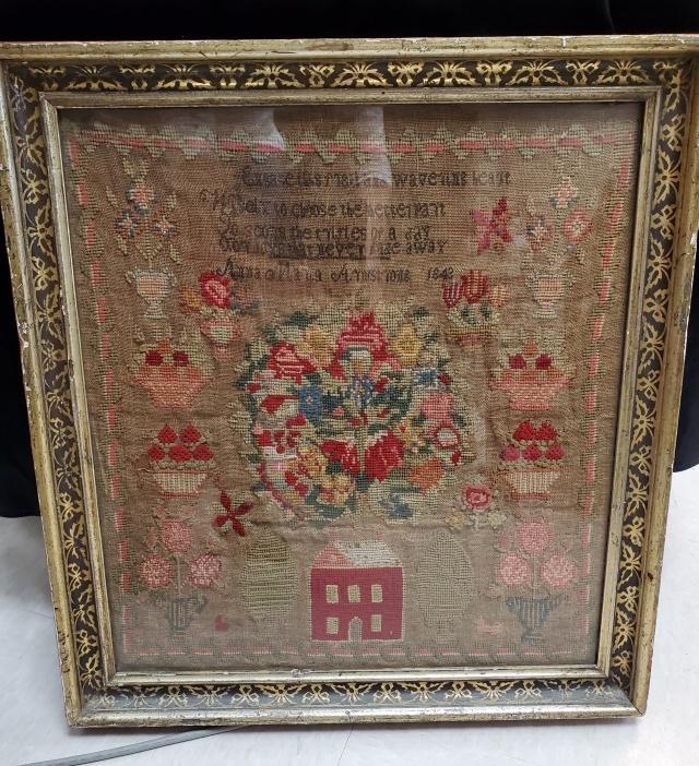 Antique 1842 Needlepoint Sampler Verse (1 of 8)