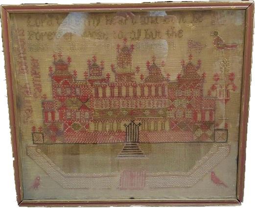 Antique Needlework Hymnal Verse Sampler (1 of 9)